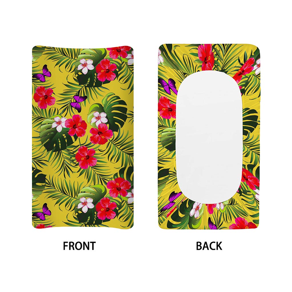 Tropical Exotic Hawaiian Pattern Print Changing Pad Cover