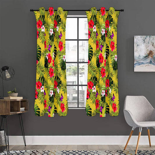 Tropical Exotic Hawaiian Pattern Print Curtain