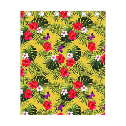 Tropical Exotic Hawaiian Pattern Print Curtain