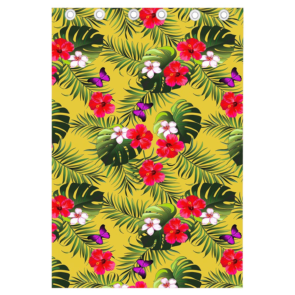 Tropical Exotic Hawaiian Pattern Print Curtain