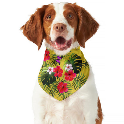Tropical Exotic Hawaiian Pattern Print Dog Bandana