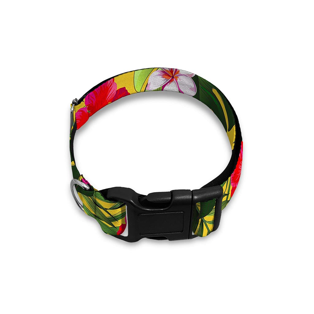 Tropical Exotic Hawaiian Pattern Print Dog Collar