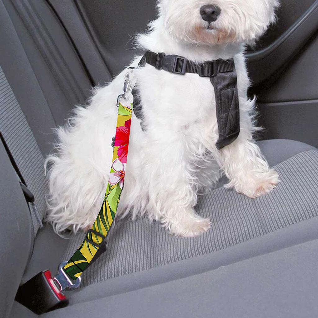 Tropical Exotic Hawaiian Pattern Print Dog Seat Belt