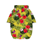 Tropical Exotic Hawaiian Pattern Print Dog Zip Up Hoodie