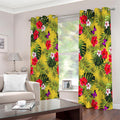 Tropical Exotic Hawaiian Pattern Print Extra Wide Grommet Curtains