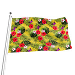 Tropical Exotic Hawaiian Pattern Print Flag