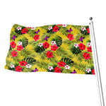 Tropical Exotic Hawaiian Pattern Print Flag