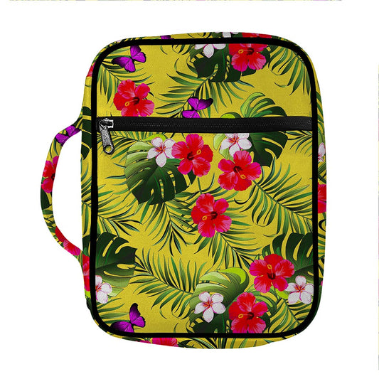 Tropical Exotic Hawaiian Pattern Print Front Pocket Bible Bag