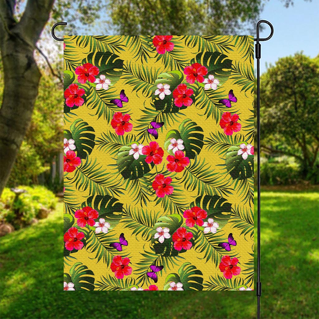 Tropical Exotic Hawaiian Pattern Print Garden Flag