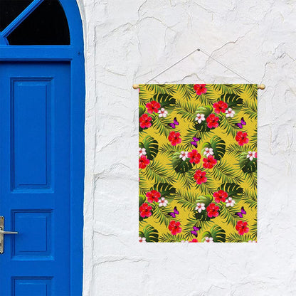 Tropical Exotic Hawaiian Pattern Print Garden Flag