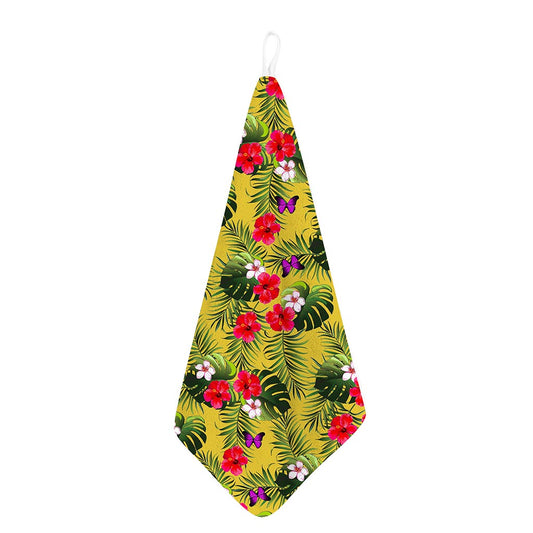 Tropical Exotic Hawaiian Pattern Print Hand Towel