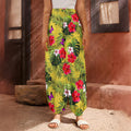 Tropical Exotic Hawaiian Pattern Print Harem Pants