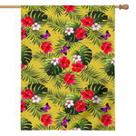 Tropical Exotic Hawaiian Pattern Print House Flag