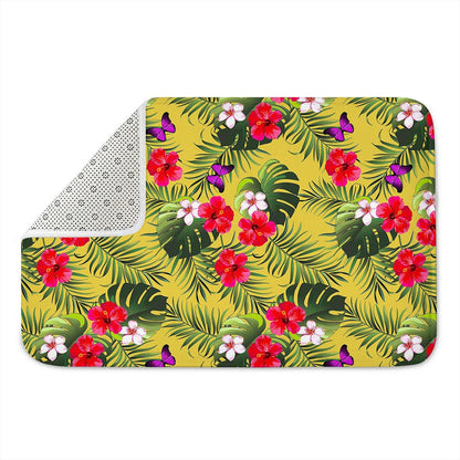 Tropical Exotic Hawaiian Pattern Print Indoor Door Mat
