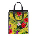 Tropical Exotic Hawaiian Pattern Print Insulated Lunch Tote