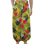 Tropical Exotic Hawaiian Pattern Print Lantern Pants