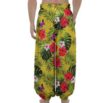 Tropical Exotic Hawaiian Pattern Print Lantern Pants