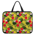 Tropical Exotic Hawaiian Pattern Print Laptop Sleeve With Handle