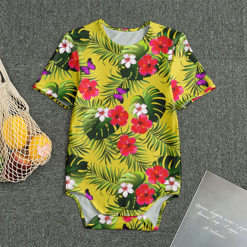 Tropical Exotic Hawaiian Pattern Print Men's Bodysuit