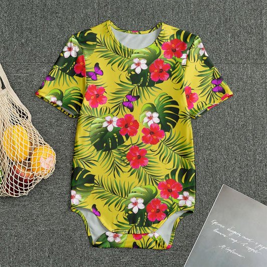 Tropical Exotic Hawaiian Pattern Print Men's Bodysuit