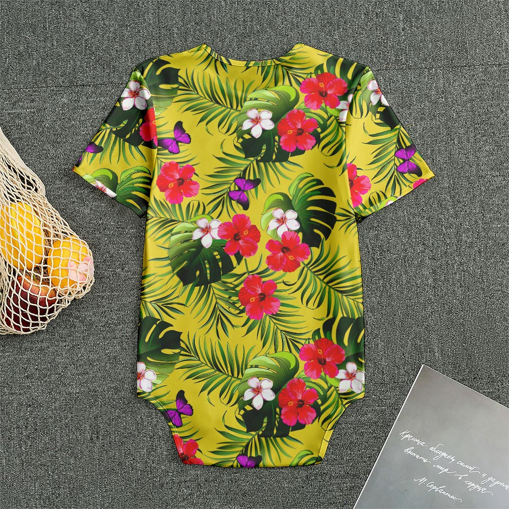 Tropical Exotic Hawaiian Pattern Print Men's Bodysuit