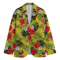 Tropical Exotic Hawaiian Pattern Print Men's Cotton Blazer