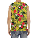 Tropical Exotic Hawaiian Pattern Print Men's Fitness Tank Top