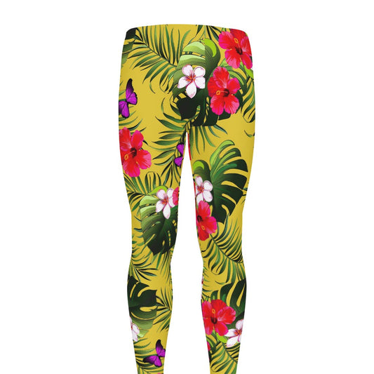 Tropical Exotic Hawaiian Pattern Print Men's leggings