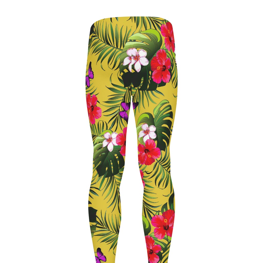 Tropical Exotic Hawaiian Pattern Print Men's leggings