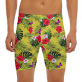 Tropical Exotic Hawaiian Pattern Print Men's Long Boxer Briefs