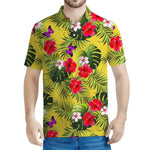 Tropical Exotic Hawaiian Pattern Print Men's Polo Shirt