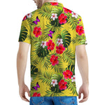 Tropical Exotic Hawaiian Pattern Print Men's Polo Shirt