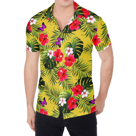 Tropical Exotic Hawaiian Pattern Print Men's Shirt