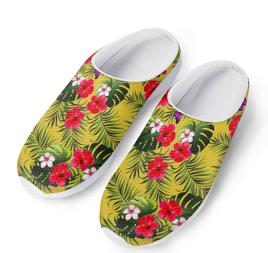 Tropical Exotic Hawaiian Pattern Print Mesh Casual Shoes