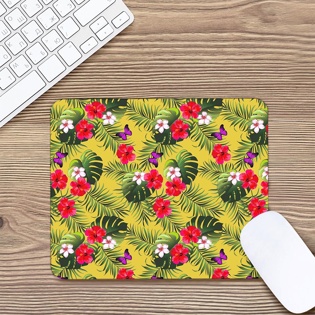 Tropical Exotic Hawaiian Pattern Print Mouse Pad