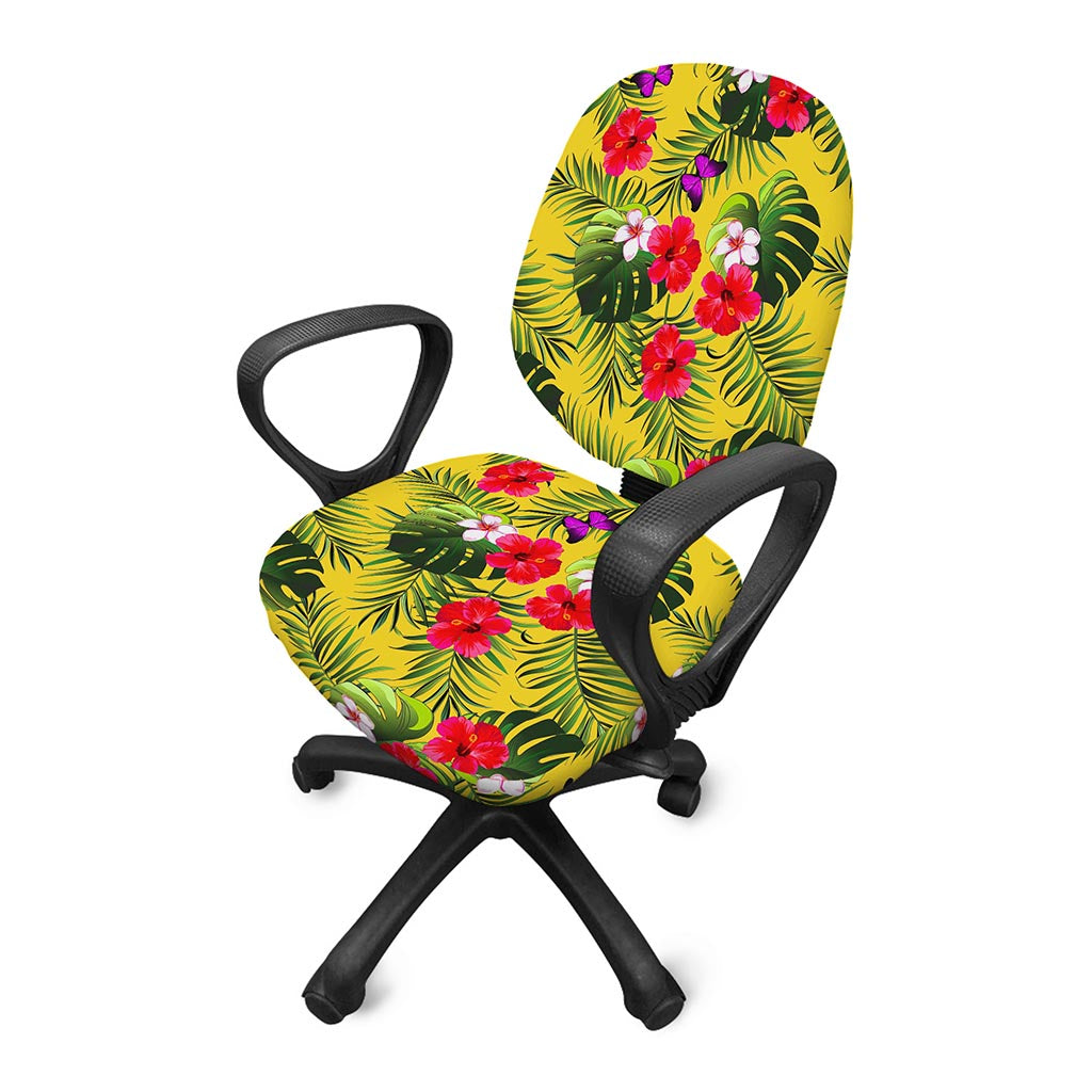 Tropical Exotic Hawaiian Pattern Print Office Chair Cover