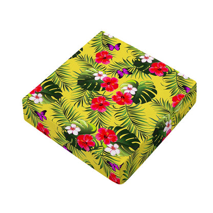 Tropical Exotic Hawaiian Pattern Print Outdoor Seat Cushion Cover