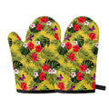 Tropical Exotic Hawaiian Pattern Print Oven Mitts