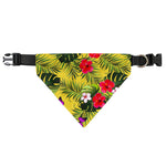 Tropical Exotic Hawaiian Pattern Print Over The Collar Dog Bandana