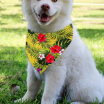 Tropical Exotic Hawaiian Pattern Print Over The Collar Dog Bandana