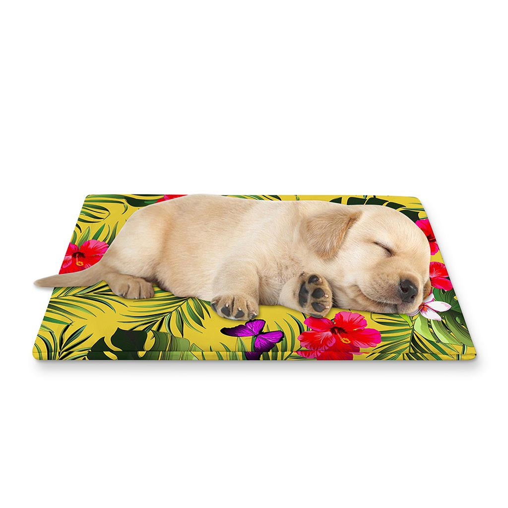 Tropical Exotic Hawaiian Pattern Print Pet Cooling Mat Cover