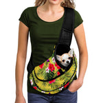 Tropical Exotic Hawaiian Pattern Print Pet Sling Carrier