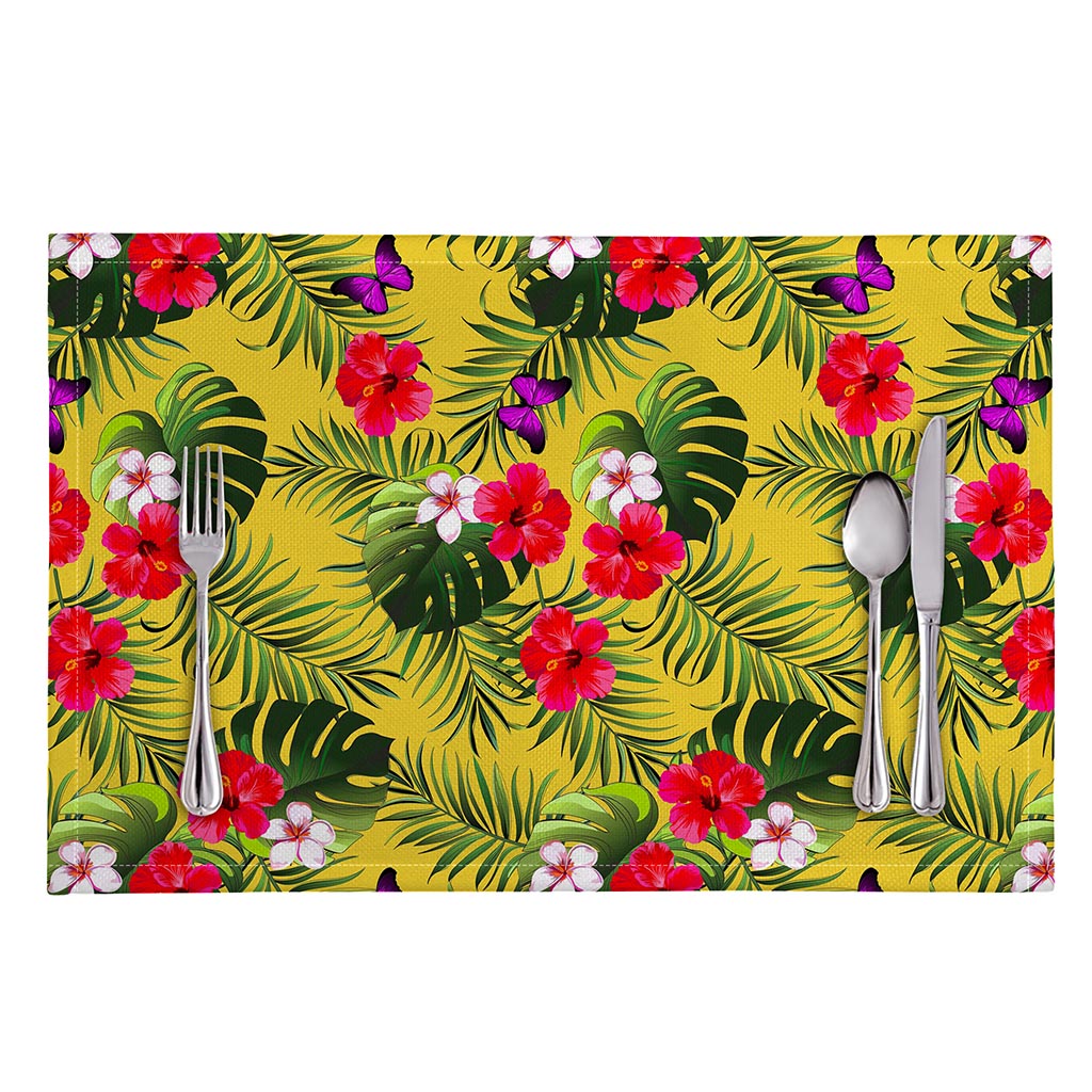 Tropical Exotic Hawaiian Pattern Print Placemat