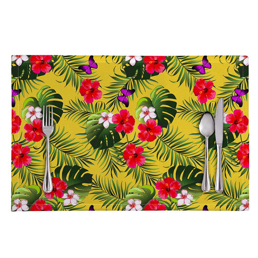 Tropical Exotic Hawaiian Pattern Print Placemat
