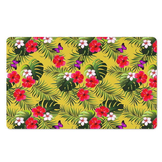 Tropical Exotic Hawaiian Pattern Print Polyester Doormat
