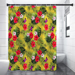 Tropical Exotic Hawaiian Pattern Print Premium Shower Curtain