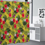 Tropical Exotic Hawaiian Pattern Print Premium Shower Curtain