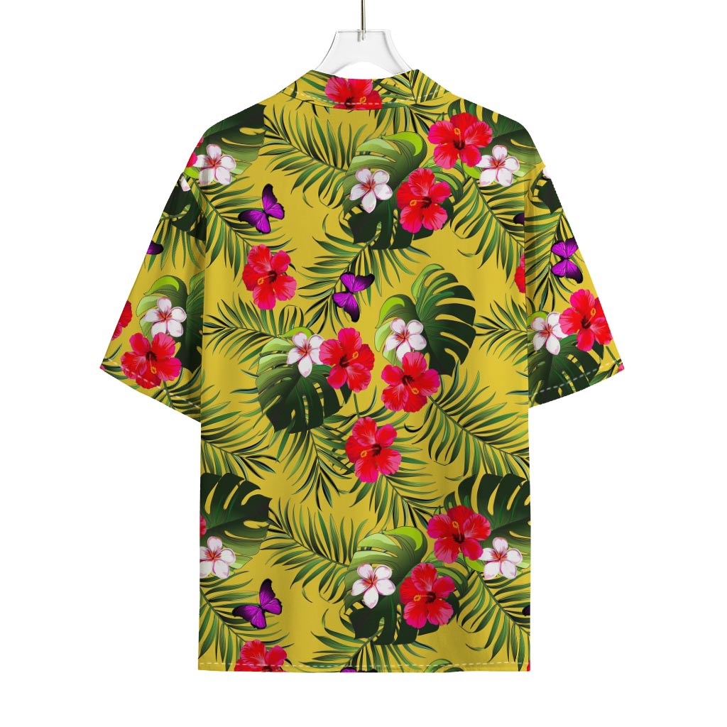Tropical Exotic Hawaiian Pattern Print Rayon Hawaiian Shirt