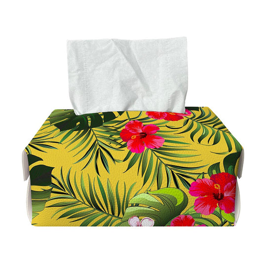 Tropical Exotic Hawaiian Pattern Print Rectangle Tissue Box Cover
