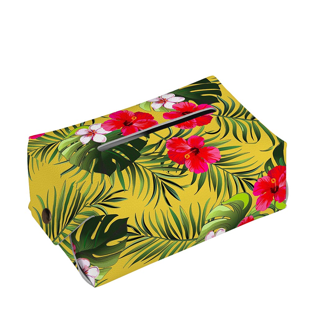 Tropical Exotic Hawaiian Pattern Print Rectangle Tissue Box Cover